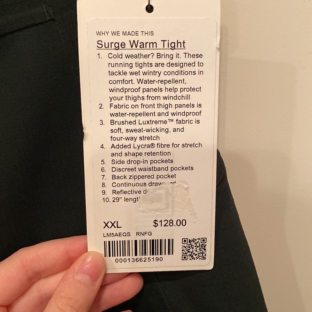 Surge Lululemon Leggings Size XXL - Picture 9 of 12